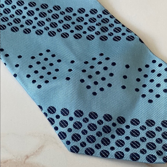 Blue Polka Dot Men's Tie - Picture 2 of 3